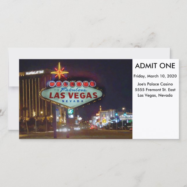 Las Vegas Event Admission Ticket (Vorderseite)