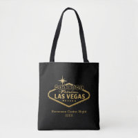 Las Vegas Fabulous Sign Gold Black Personalisiert