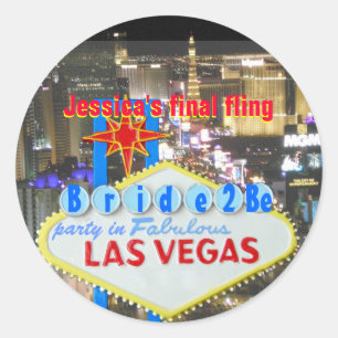Las Vegas Final Fling Bridge zu sein Runder Aufkleber