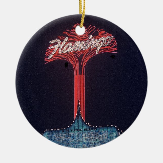 Las Vegas Flamingo Hotel Keramik Ornament (Vorne)
