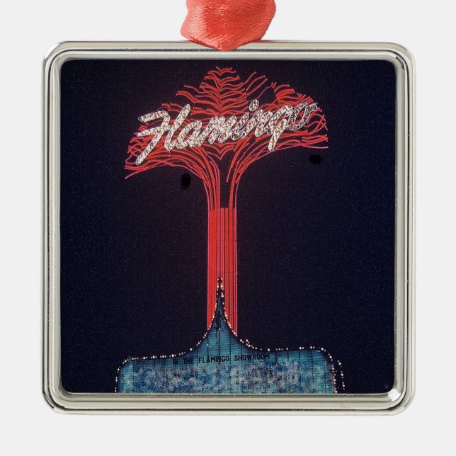 Las Vegas Flamingo Hotel Silbernes Ornament (Vorne)