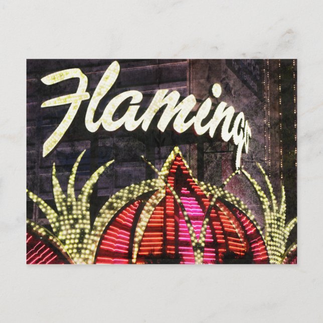 Las Vegas Flamingo Postcard Postkarte (Vorderseite)