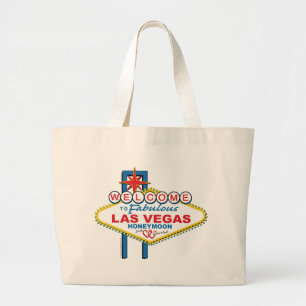 Las Vegas Flitterwochen retro Jumbo Stoffbeutel