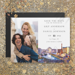 Las Vegas Foto Hochzeit Save The Date Magneteinladung