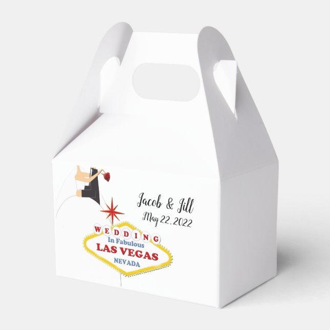 Las Vegas Gastgeschenk Hochzeit Box Geschenkschachtel (Vorderseite)