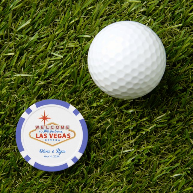 Las Vegas Gastgeschenk Hochzeit Trauzeugen Golf Ge Pokerchips (Goldmontage-Clips)