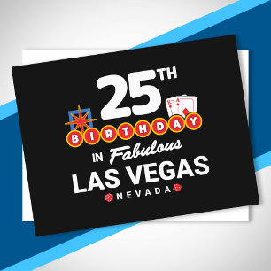 Las Vegas Geburtstagsfeier - 25. Geburtstag in Veg Postkarte