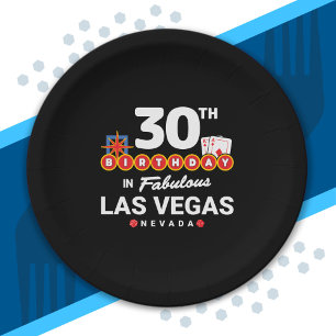 Las Vegas Geburtstagsparty - 30. Geburtstag in Veg Pappteller