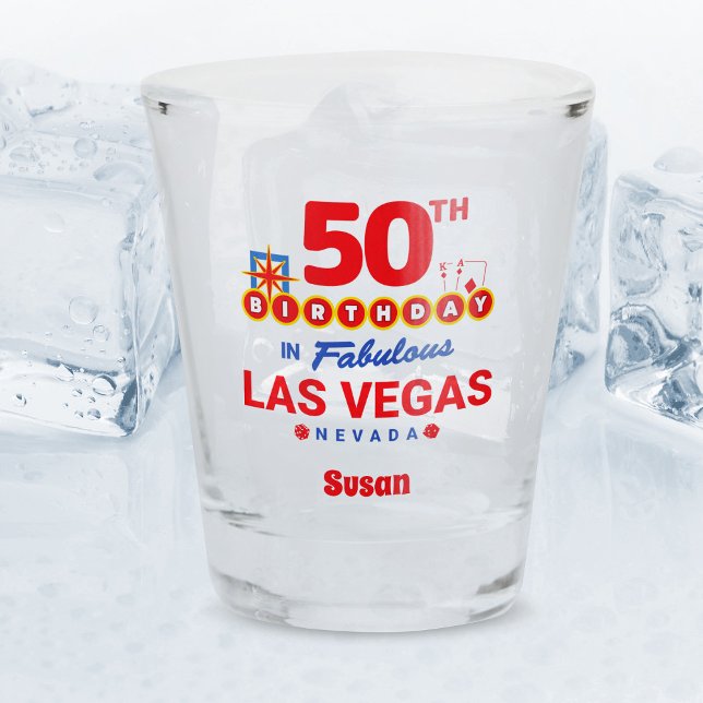 Las Vegas Geburtstagsparty - 50. Geburtstag Schnapsglas (Von Creator hochgeladen)