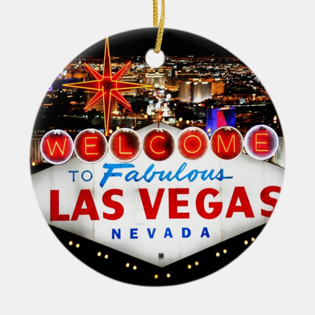 Las Vegas Geschenke Keramikornament (Vorne)