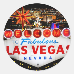 Las Vegas Geschenke Runder Aufkleber