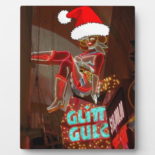 Las Vegas Glitzer Gulf Weihnachten Fotoplatte (Vorderseite)