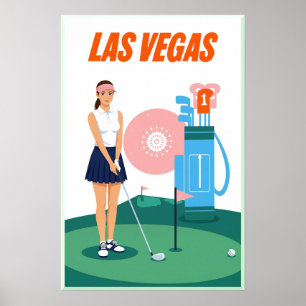 Las Vegas Golfplakat Poster