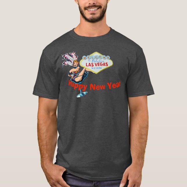 Las Vegas-guten Rutsch ins Neue Jahr T-Shirt (Vorderseite)
