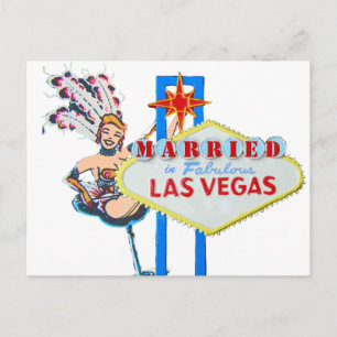 Las Vegas-Heirat-Mitteilung Ankündigungspostkarte