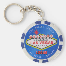 Las Vegas High Roller $100.00 Poker Chip Keychain Schlüsselanhänger
