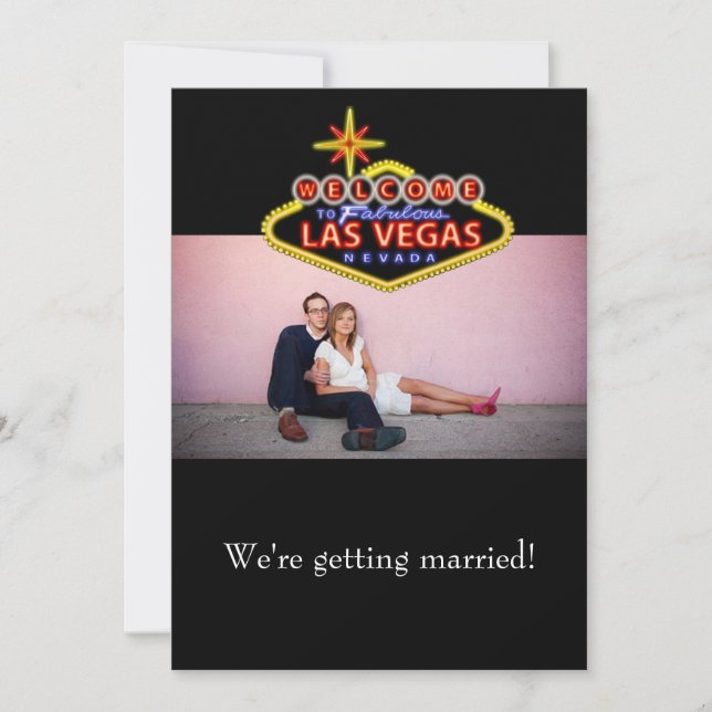 Las Vegas Hochzeit Einladung (Vorderseite)