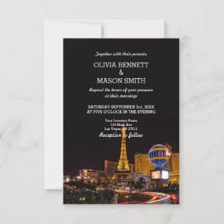 Las Vegas Hochzeit in Urlaubsort Einladung