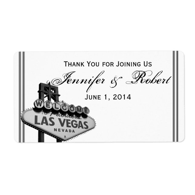 Las Vegas Hochzeit in Urlaubsort Wasser Flaschenet (Vorne)