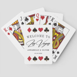 Las Vegas Hochzeit in Urlaubsort Willkommen Spielkarten