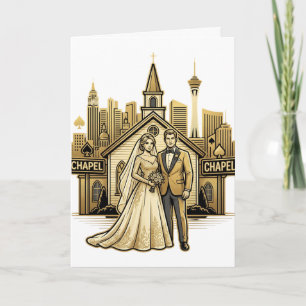 Las Vegas Hochzeit mit Skyline Einladung
