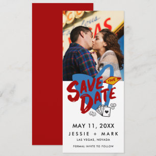 Las Vegas Hochzeit Save the Date Fotoankündigung Ankündigung