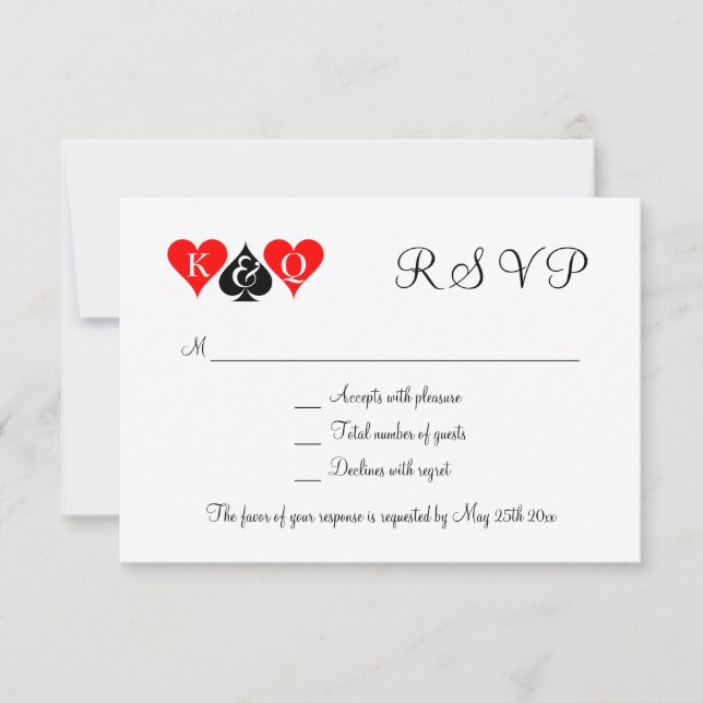 Las Vegas Hochzeit Thema UAWG Hochzeitkarten RSVP Karte (Vorderseite)