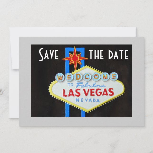 Las Vegas Hochzeiten speichern das Datum Save The Date (Vorderseite)