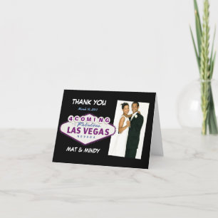 Las Vegas Hochzeits-Dankeskarten mit Foto Dankeskarte