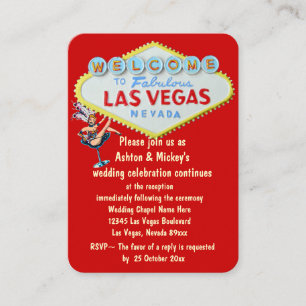 Las Vegas Hochzeitsempfang Einladung