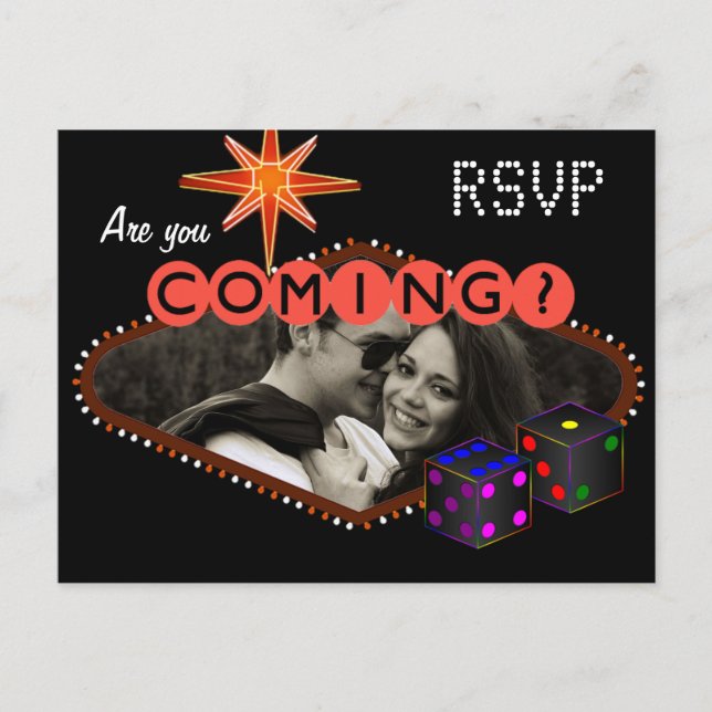 Las Vegas Hochzeitsempfang Einladung UAWG (Vorderseite)
