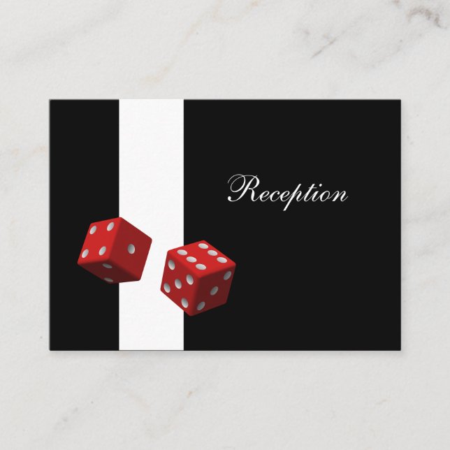 Las Vegas Hochzeitsempfangskarten Begleitkarte (Vorderseite)
