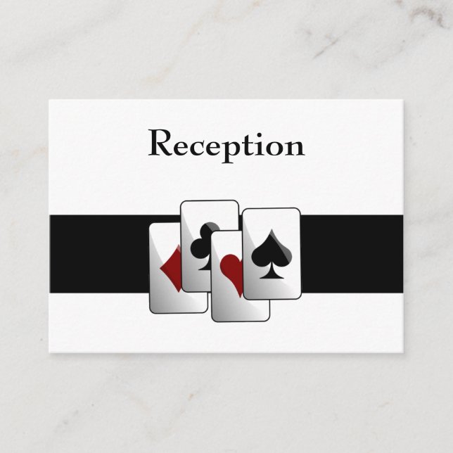 Las Vegas Hochzeitsempfangskarten Begleitkarte (Vorderseite)