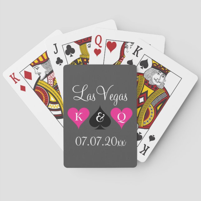Las Vegas Hochzeitsfeier bevorzugt Kartenspiele Spielkarten (Rückseite)