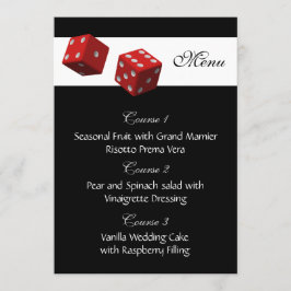 Las vegas Hochzeitskarte Menükarte