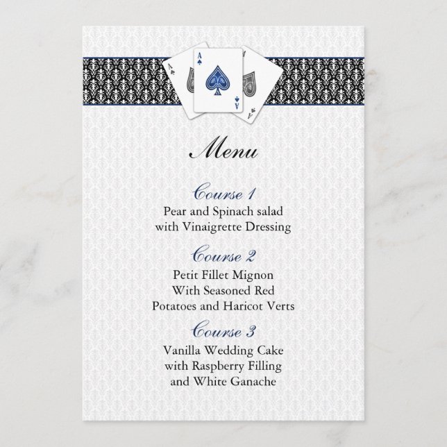 Las vegas Hochzeitskarte Menükarte (Vorderseite)