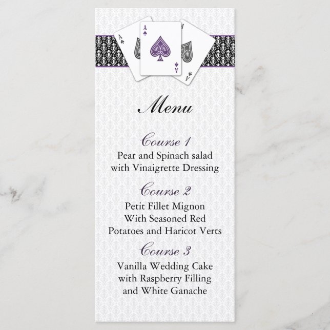 Las vegas Hochzeitskarte Menükarte (Vorderseite)