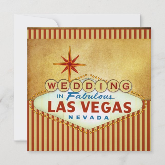 Las Vegas Hochzeitsvorlage Einladung (Vorderseite)