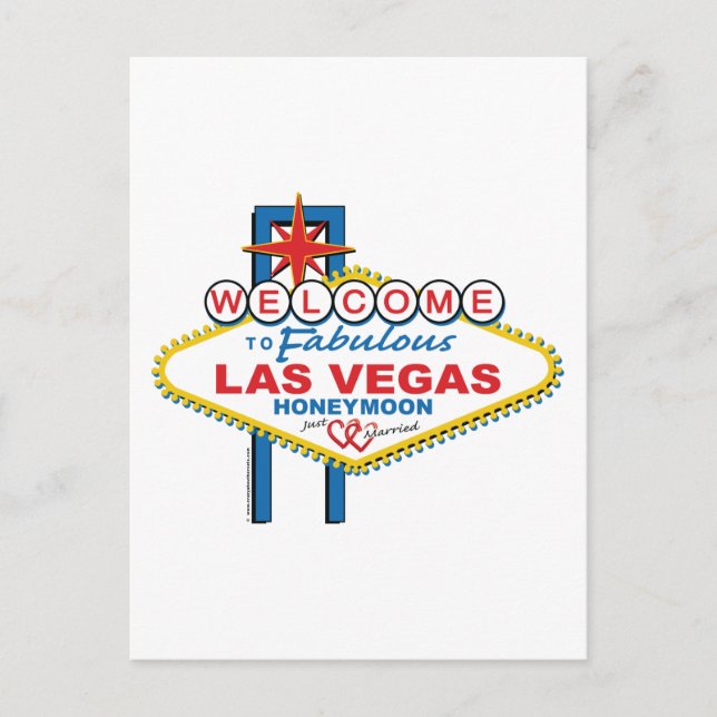 Las Vegas Honeymoon Postkarte (Vorderseite)