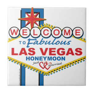 Las Vegas Honeymoon Retro Fliese