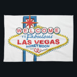 Las Vegas Honeymoon Retro Küchentuch<br><div class="desc">Las Vegas Honeymoon Design</div>