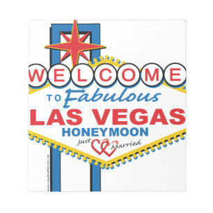 Las Vegas Honeymoon Retro Notizblock