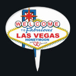 Las Vegas Honeymoon Retro Torten Aufsätze<br><div class="desc">Las Vegas Honeymoon Design</div>