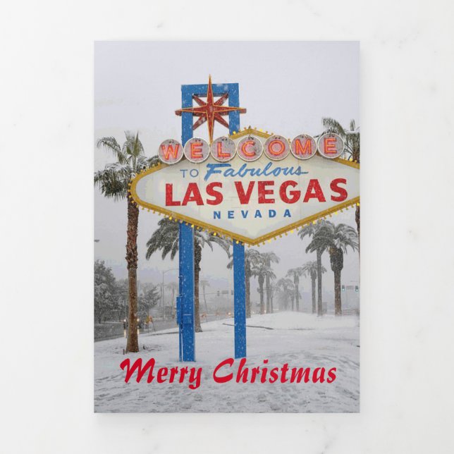 Las Vegas Hotel & Casino Dreifache Buchstabenkarte Dreifach Gefaltete Urlaubskarte (Cover)
