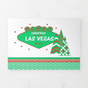 Las Vegas Hotel & Casino Trifold Weihnachtskarte Dreifach Gefaltete Urlaubskarte