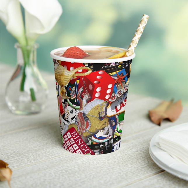 Las Vegas Icons * Gamblers Delight Paper Cups Pappbecher (In Situ)