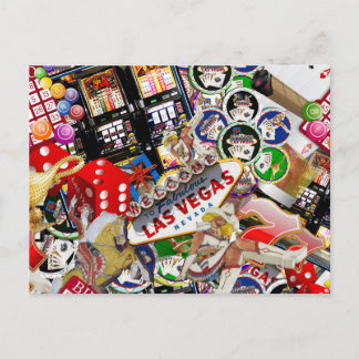 Las Vegas Icons ~ Gamblers Freude Postkarte