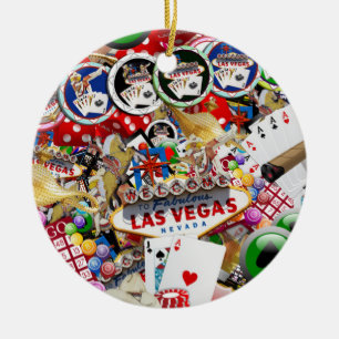 Las Vegas Ikonen Add-a-Photo Keramik Ornament