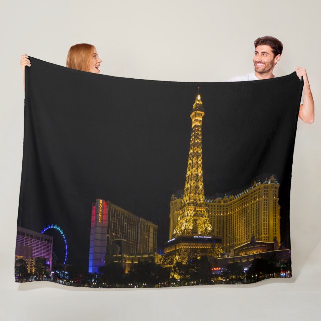 Las Vegas in der Nacht Fleecedecke (Beispiel)