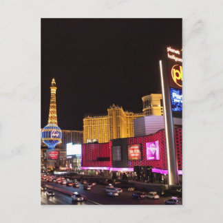 Las Vegas in der Nacht Postkarte